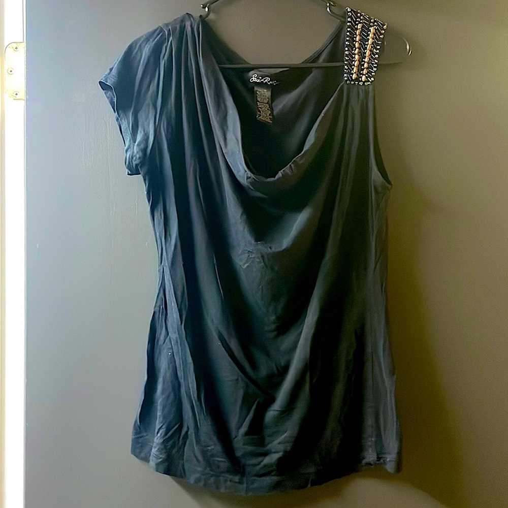Susie Rose Black tee with beads